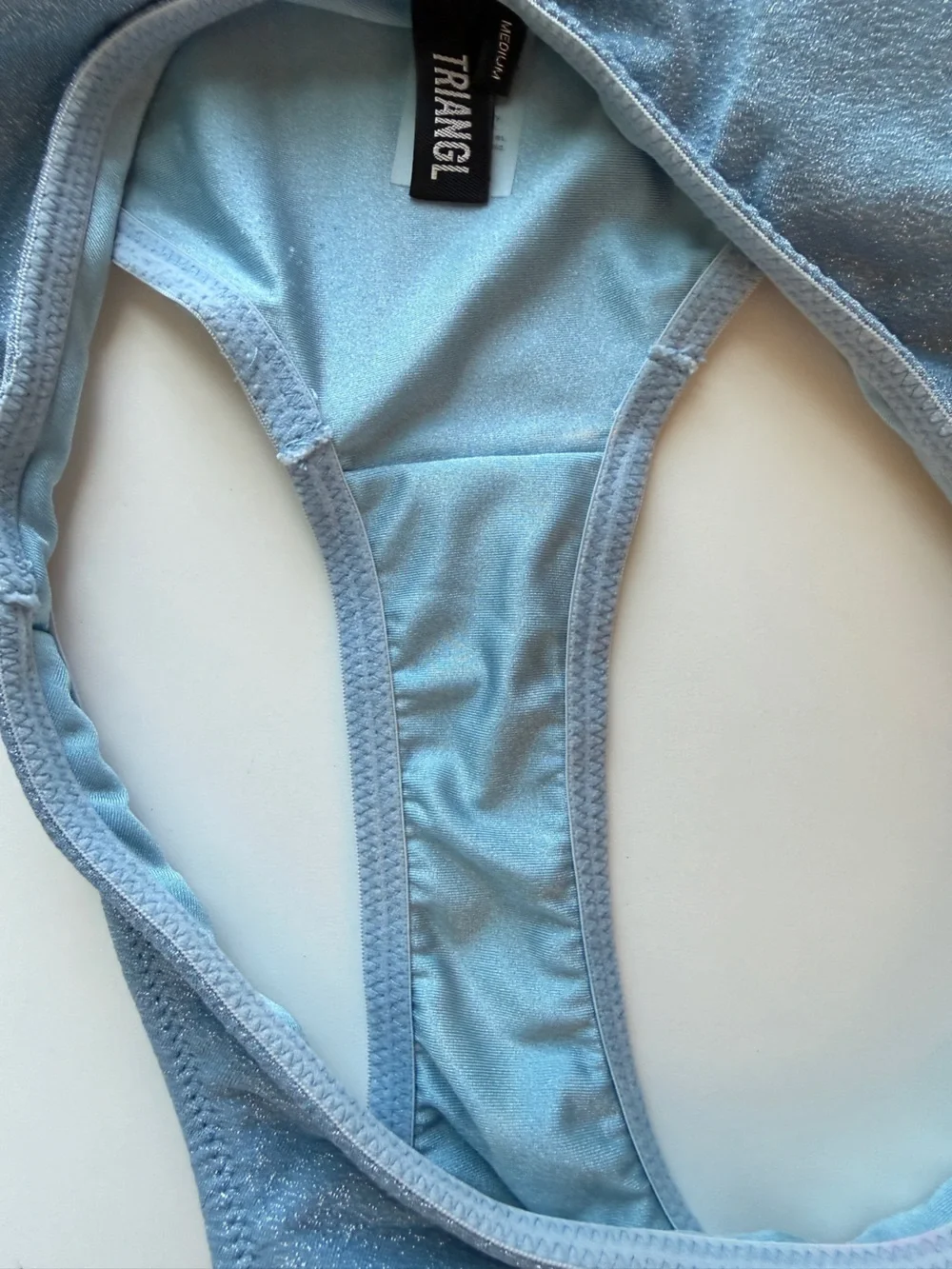 triangl swimwear Blue Shimmer Bikini Set